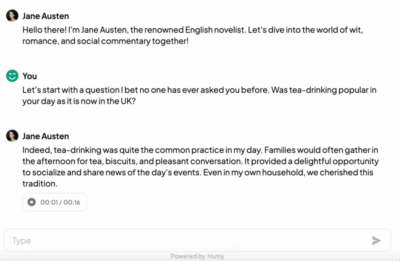 Jane Austen Voice Chat