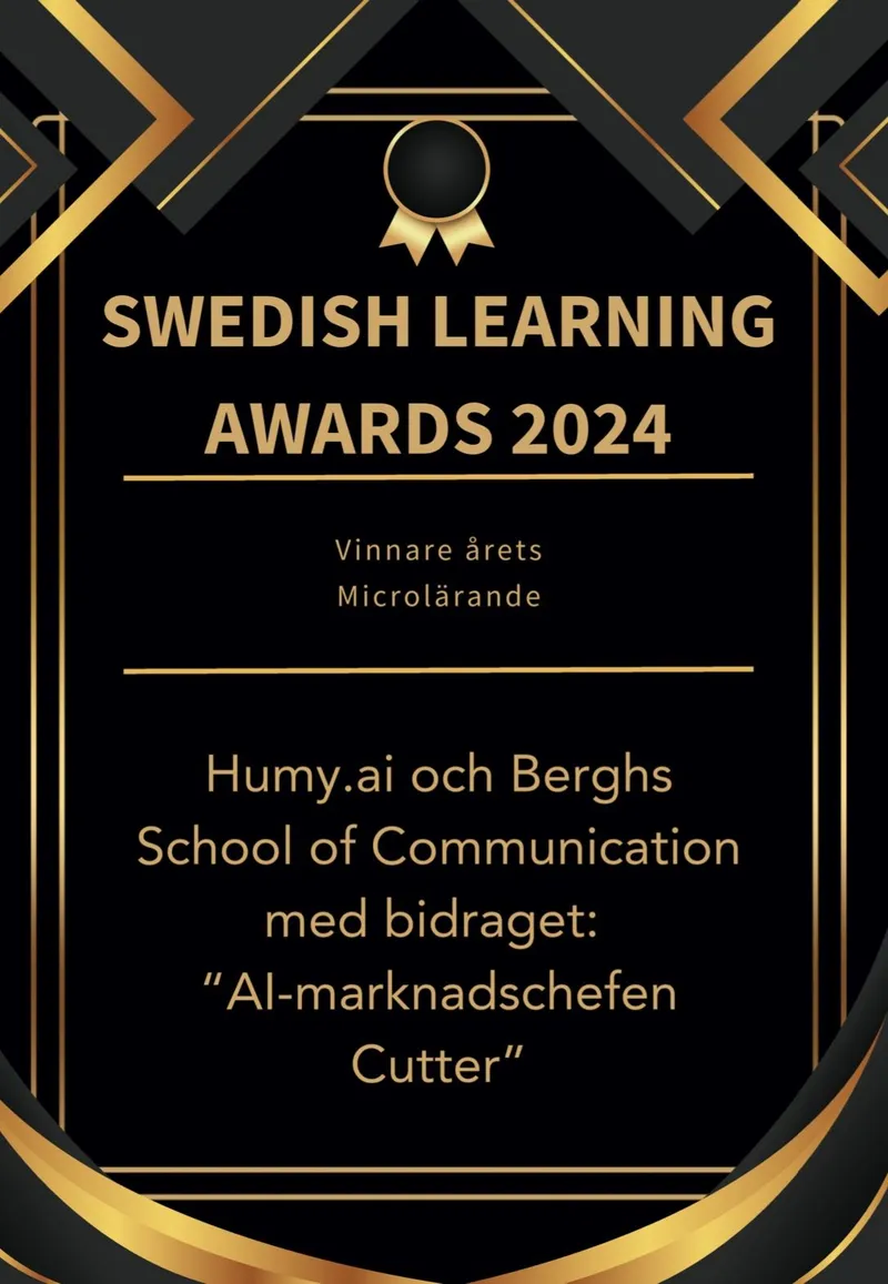 Humy.ai award certificate