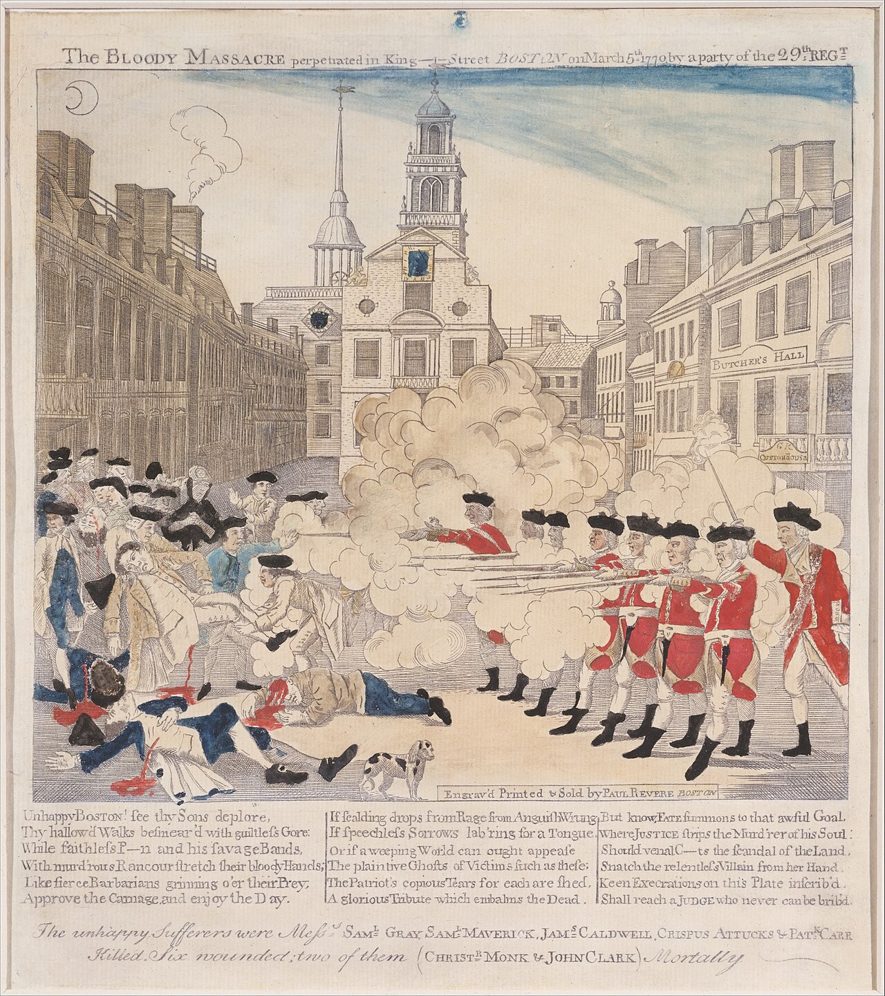 Paul Revere’s engraving of the Boston Massacre