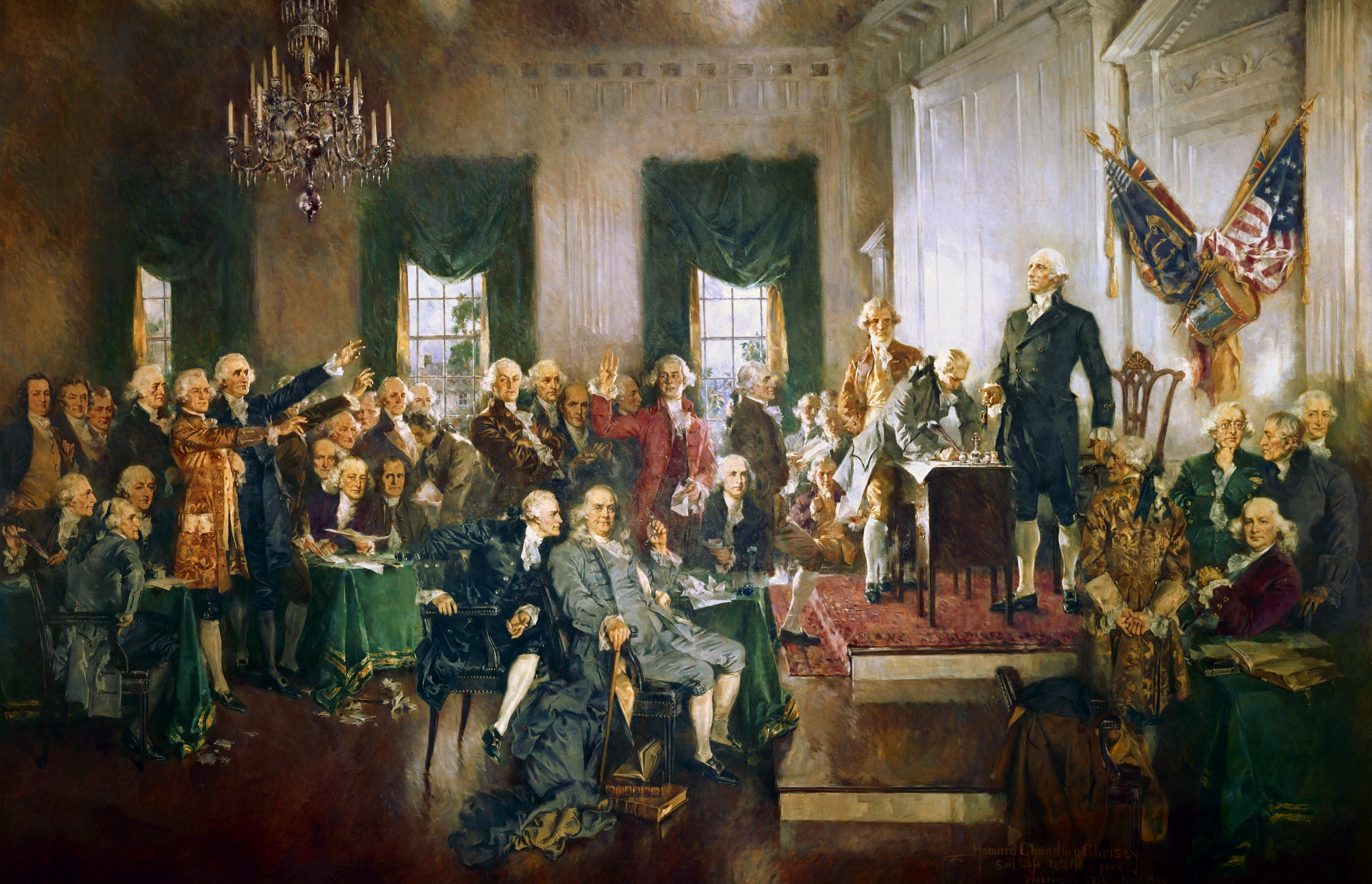 Howard Chandler Christy’s painting of the signing of the Constitution