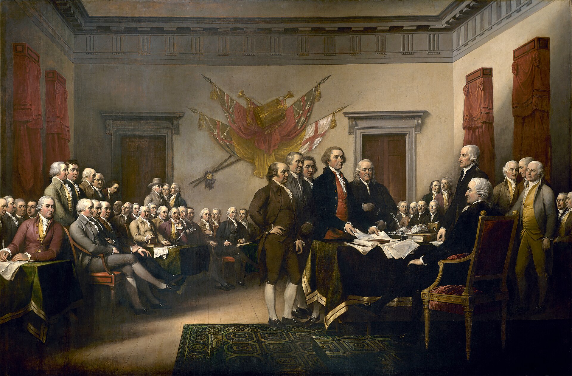 John Trumbull’s painting of the signing of the Declaration of Independence
