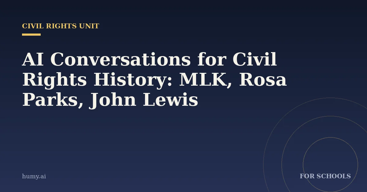 AI Conversations for Civil Rights History: MLK, Rosa Parks, John Lewis