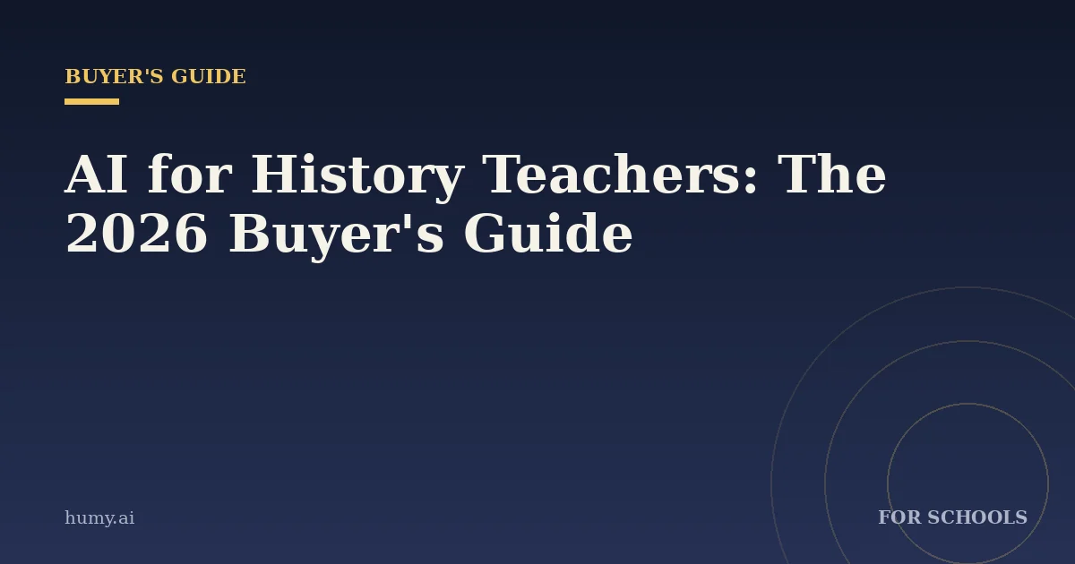 AI for History Teachers: The 2026 Buyer's Guide
