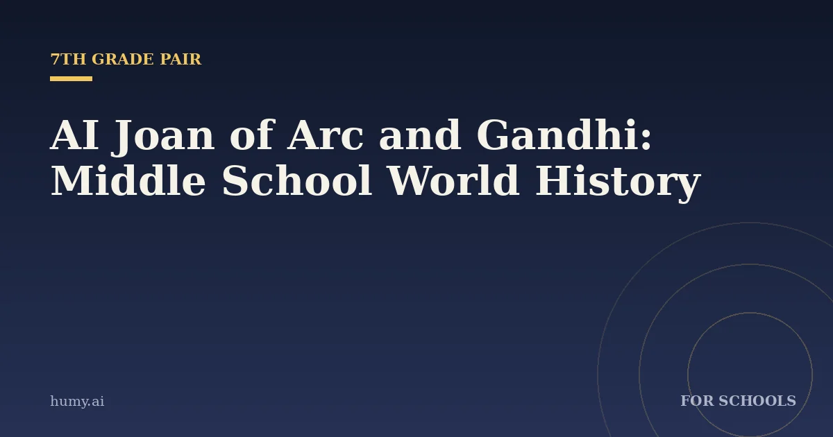 AI Joan of Arc and Gandhi: Lessons for Middle School World History