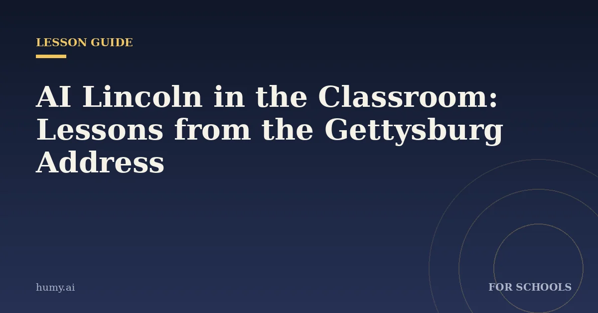 AI Lincoln in the Classroom: Lessons from the Gettysburg Address