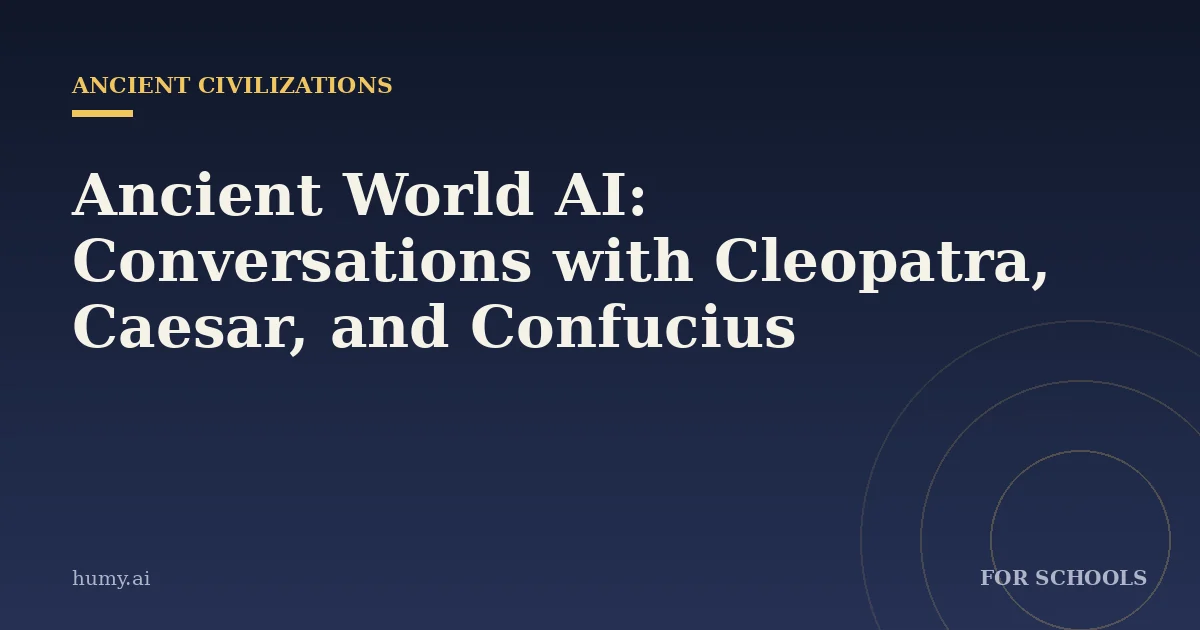 Ancient World AI: Conversations with Cleopatra, Caesar, and Confucius