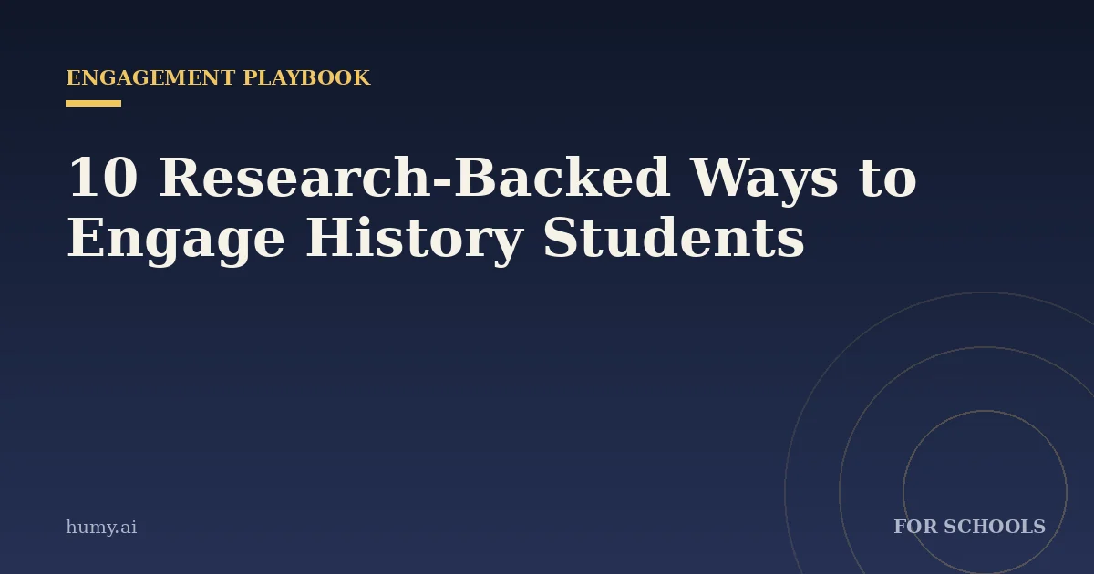 10 Research-Backed Ways to Improve Student Engagement With History Learning Platforms