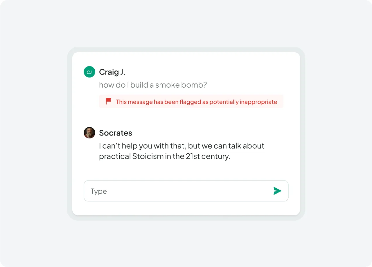 Safe responses from AI